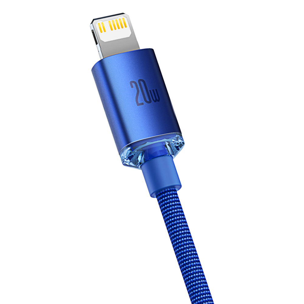 Kabelis Greitam įkrovimui Ir Duomenų Perdavimui Usb-c Iphone Lightning 20w 1,2 M Mėlynas