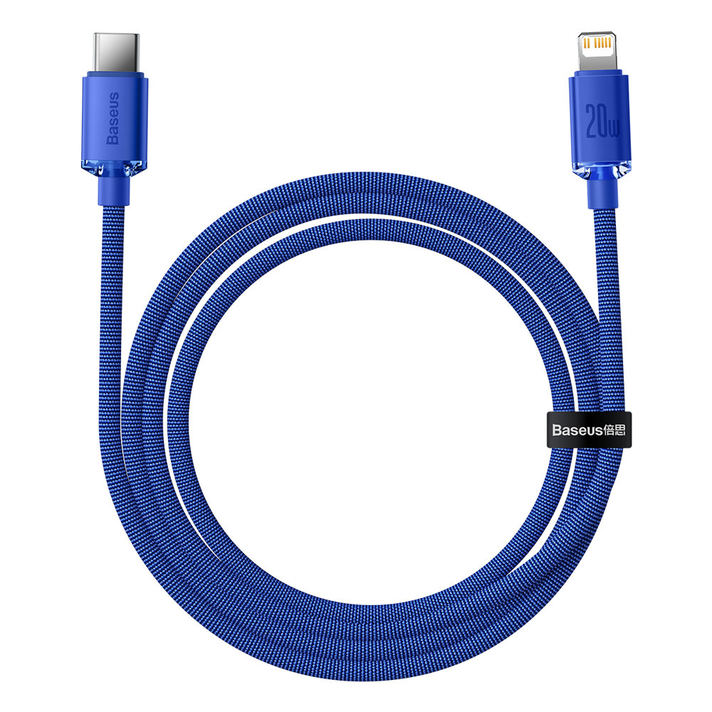 Kabelis Greitam įkrovimui Ir Duomenų Perdavimui Usb-c Iphone Lightning 20w 1,2 M Mėlynas