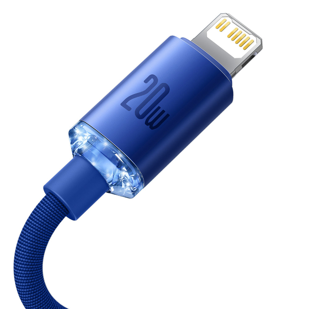 Kabelis Greitam įkrovimui Ir Duomenų Perdavimui Usb-c Iphone Lightning 20w 1,2 M Mėlynas