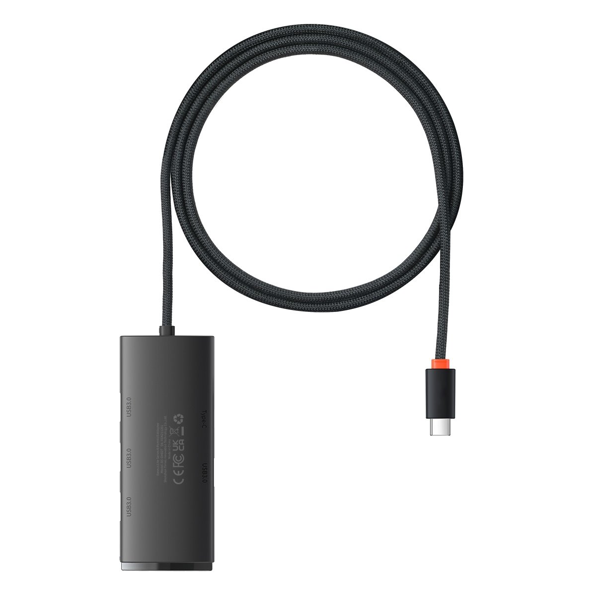 "lite" Serijos Adapteris Hub Usb-c 4x Usb 3.0 1 M Juodas