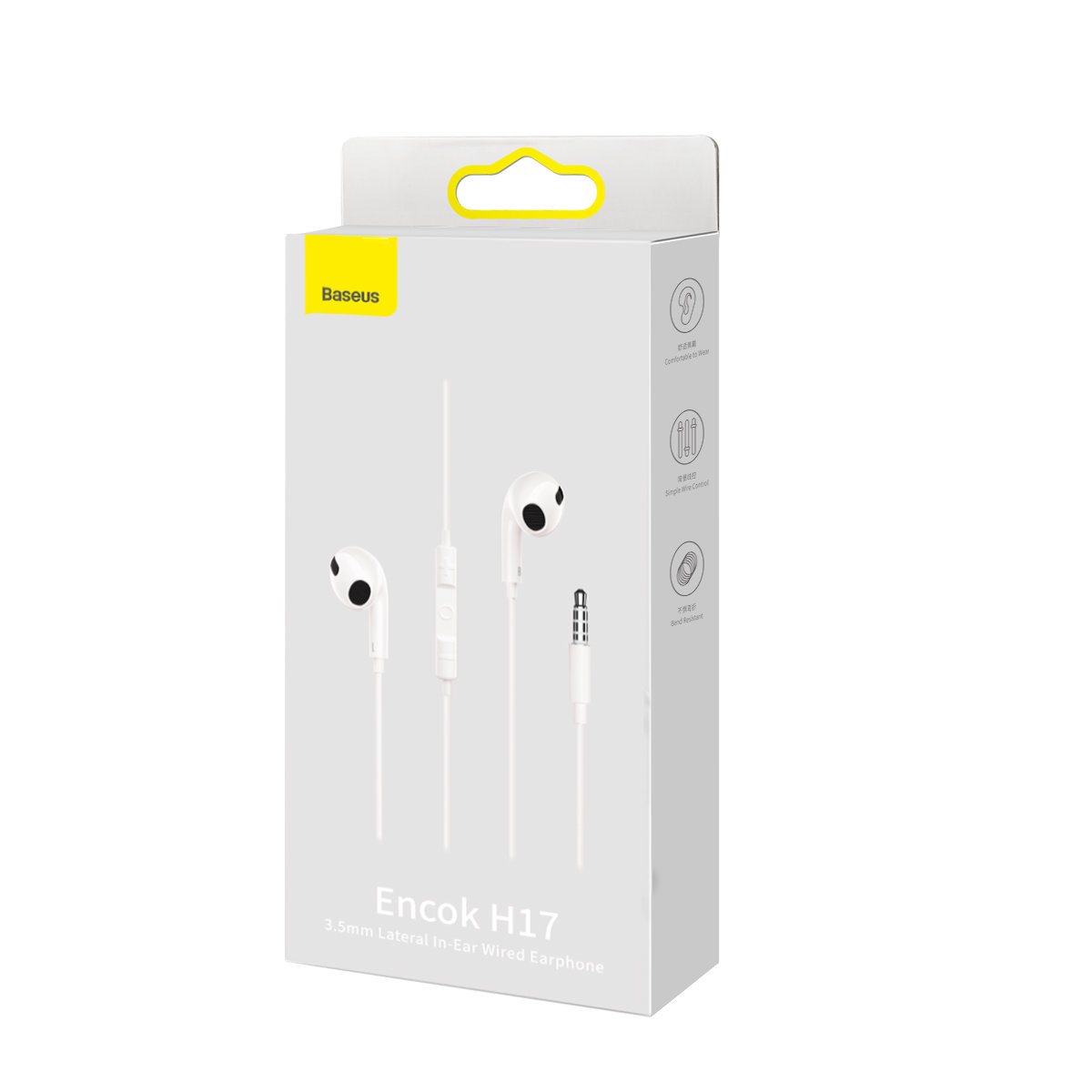 Laidinės Ausinės Encok H17 Minijack 3,5 Mm Baltos Spalvos