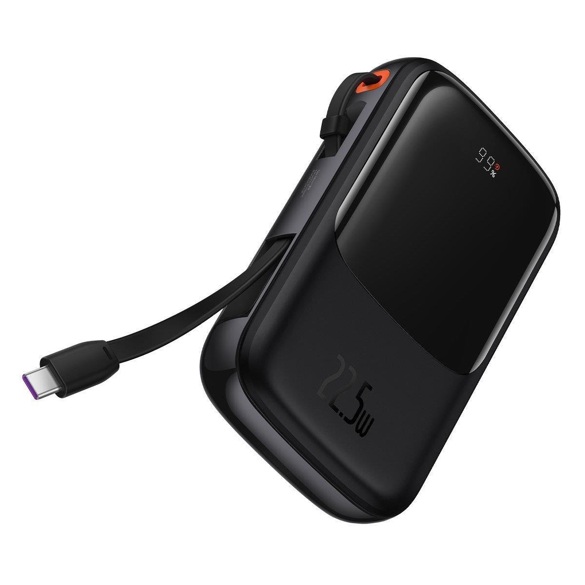 Greito įkrovimo 10000mah 22,5w Qc-pd-scp-fcp Usb-c Kabelis, Juodas