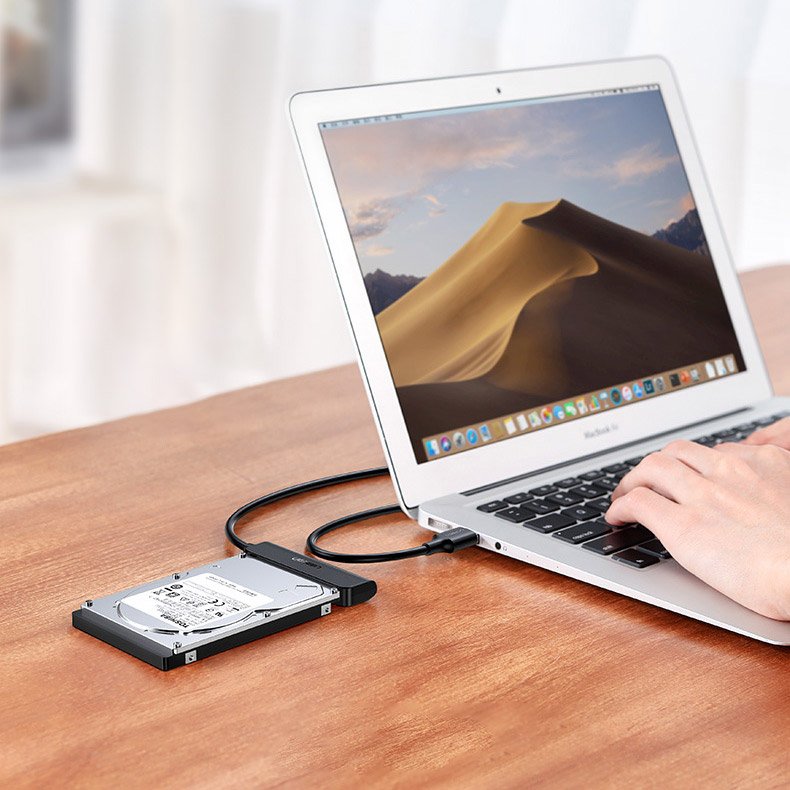 Adapteris Hdd Ssd 2,5'' Sata Iii 3.0 į Usb-c - Juodas