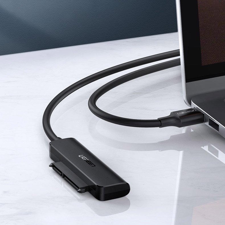 Adapteris Hdd Ssd 2,5'' Sata Iii 3.0 į Usb-c - Juodas