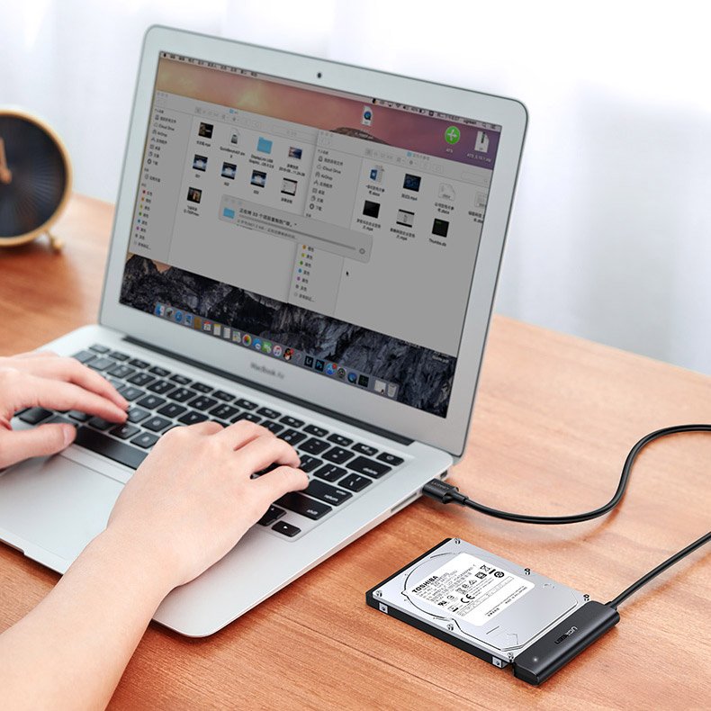 Adapteris Hdd Ssd 2,5'' Sata Iii 3.0 į Usb-c - Juodas