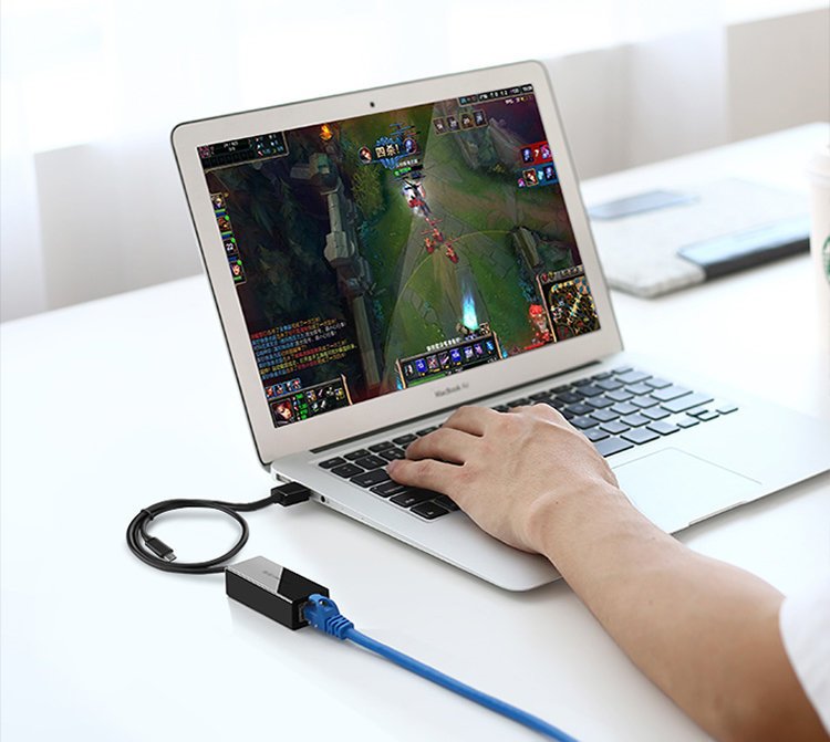 Išorinis Lan Adapteris Rj45 - Usb 2.0 100 Mbps - Juodas