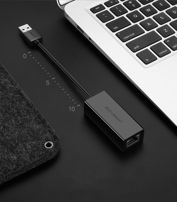 Išorinis Lan Adapteris Rj45 - Usb 2.0 100 Mbps - Juodas