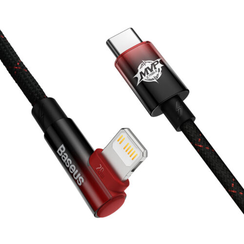 Mvp 2 Kampinis Kabelis Su šonine Jungtimi Usb-c / Iphone Lightning 2 M ...