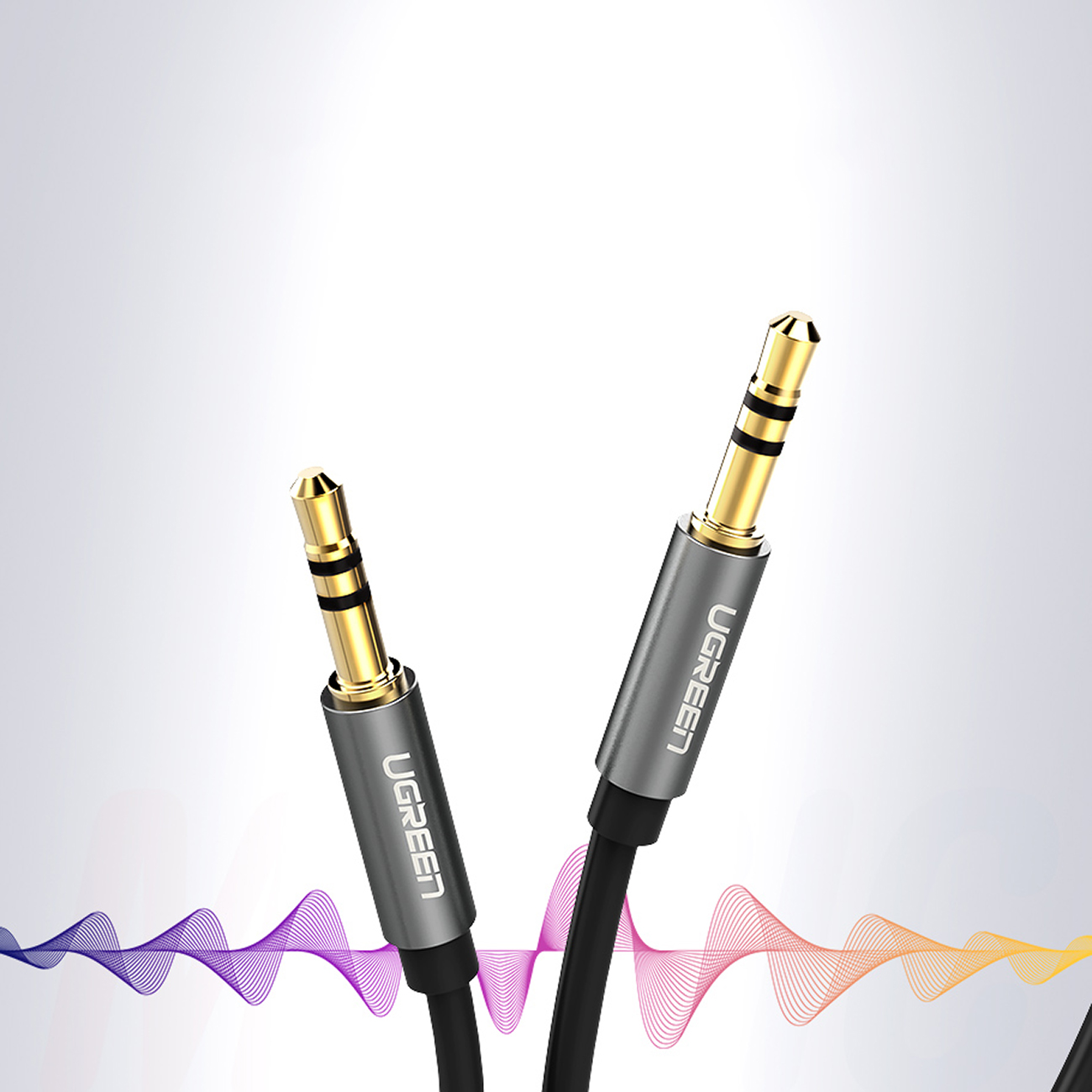 Garso Kabelis Aux Mini Jack 3,5 Mm 1 M - Juodas