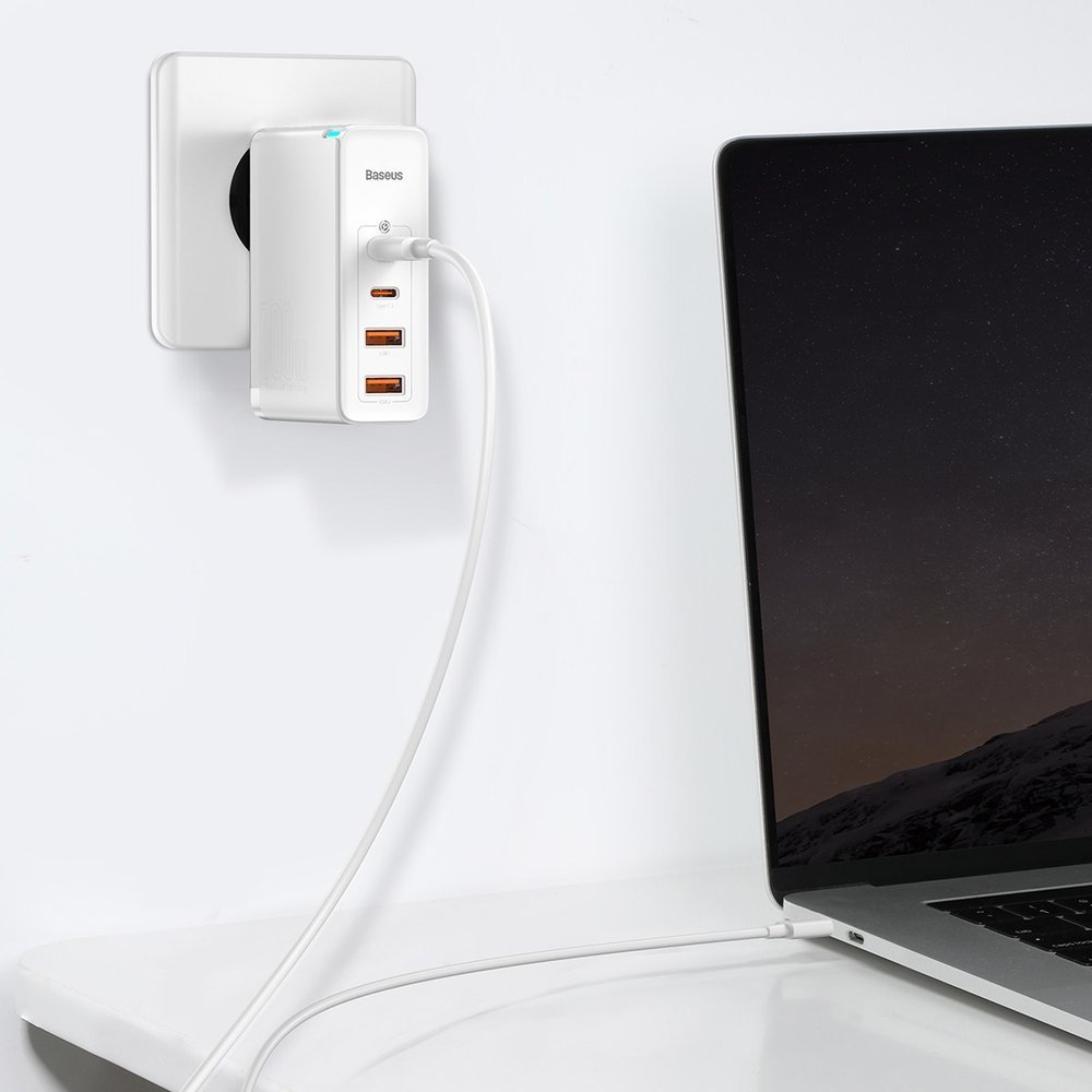 Gan2 Pro Usb Greitasis įkroviklis Usb-c Qc Pd 100w, Baltas