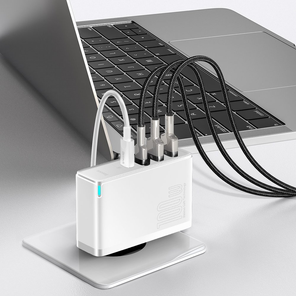 Gan2 Pro Usb Greitasis įkroviklis Usb-c Qc Pd 100w, Baltas