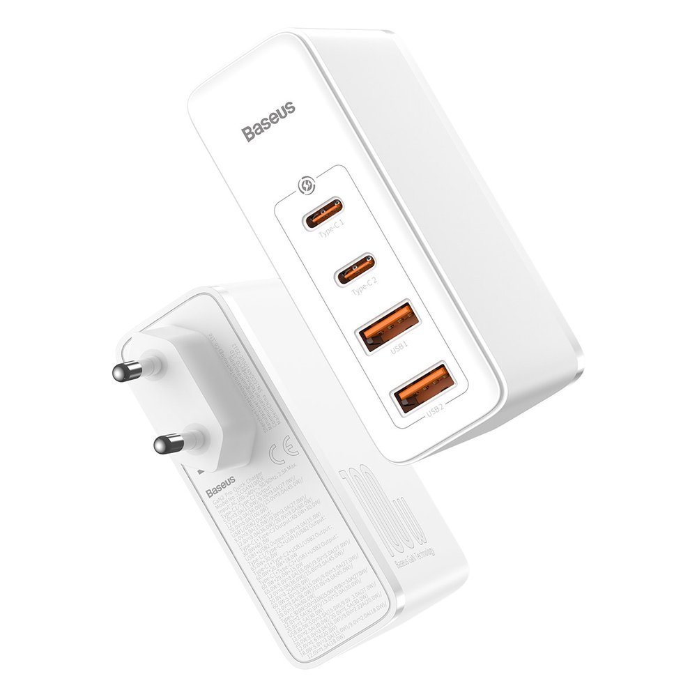 Gan2 Pro Usb Greitasis įkroviklis Usb-c Qc Pd 100w, Baltas