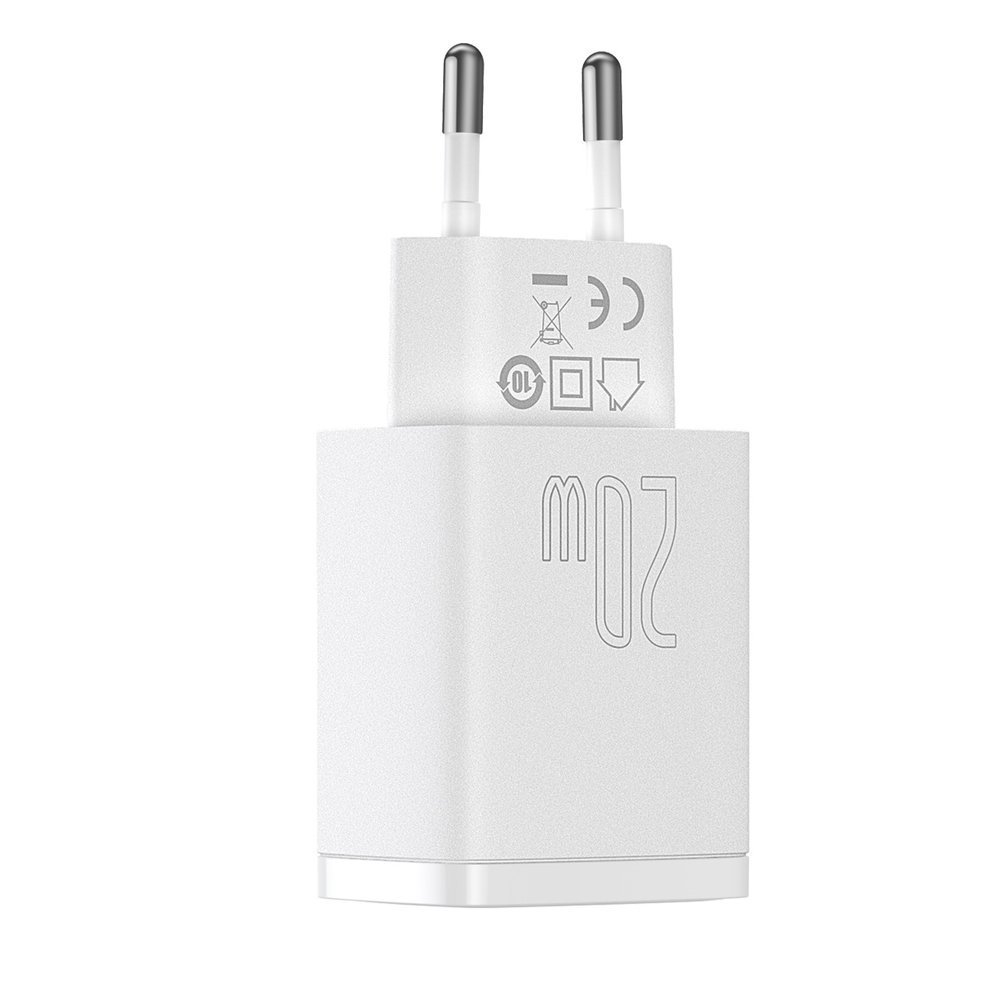 Kompaktiškas Usb-c 20w 3a Pd Qc 3.0 Greitasis įkroviklis, Baltas