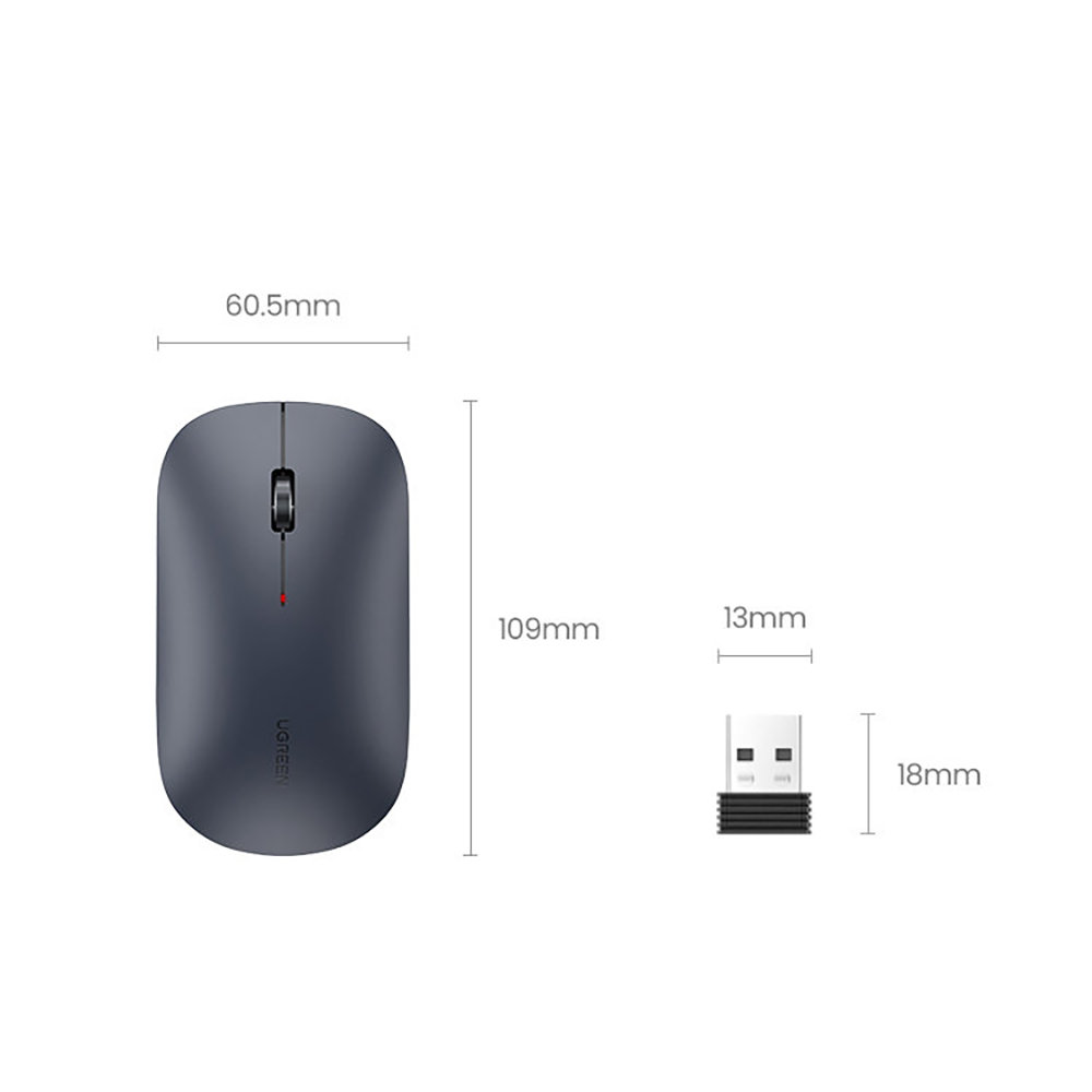 Patogi Belaidė Usb Kompiuterio Pelė Pilkos Spalvos