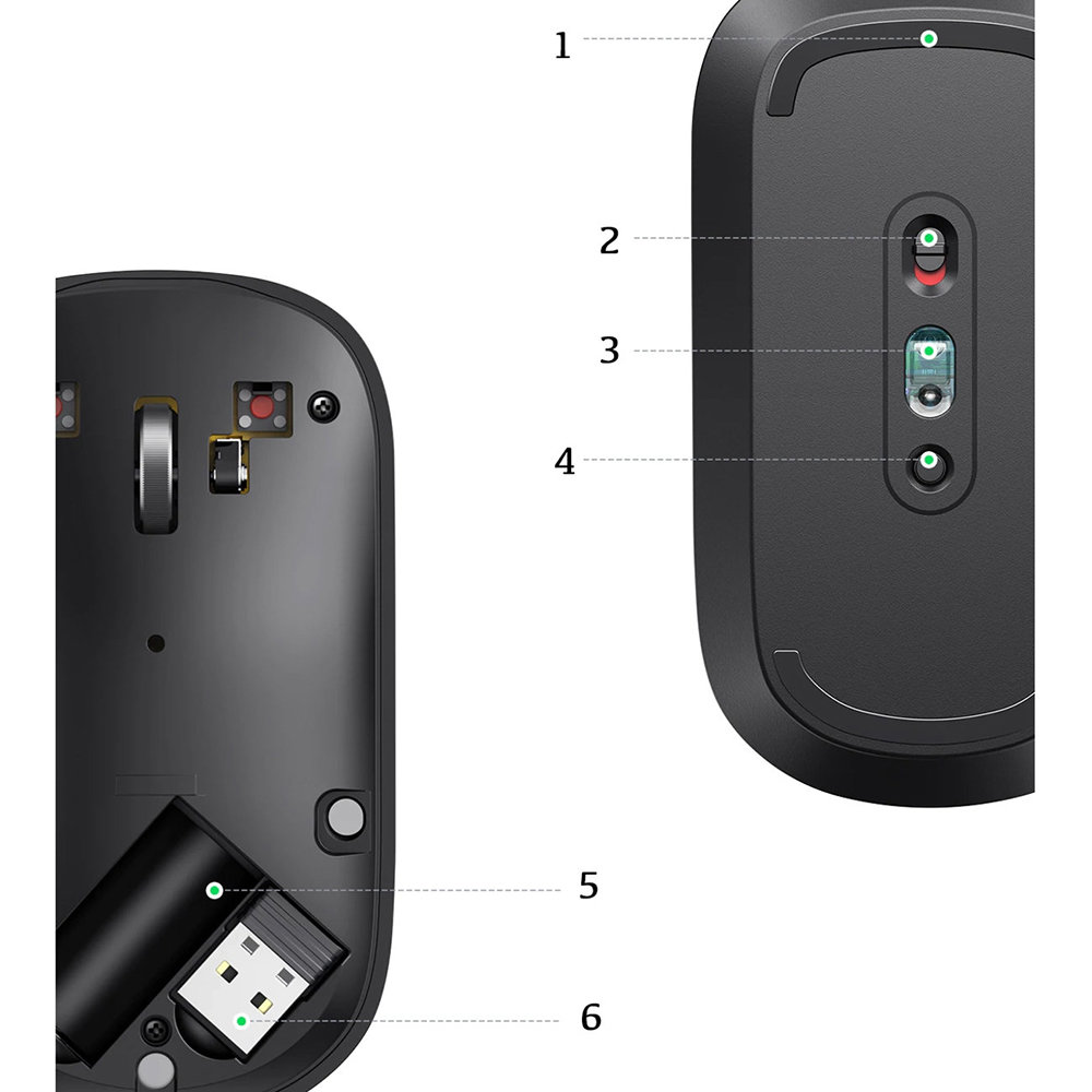 Patogi Belaidė Usb Kompiuterio Pelė Pilkos Spalvos