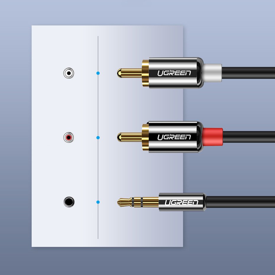 Garso Kabelis 3,5 Mm Mini Lizdas - 2rca 2 M Juodas