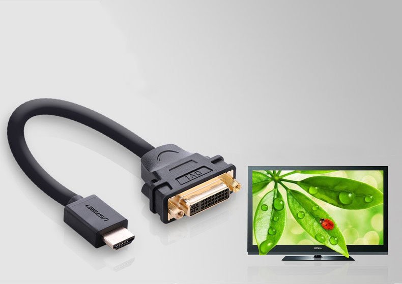 Adapterio Kabelis Dvi Moteris - Hdmi Vyras 22 Cm Juodas
