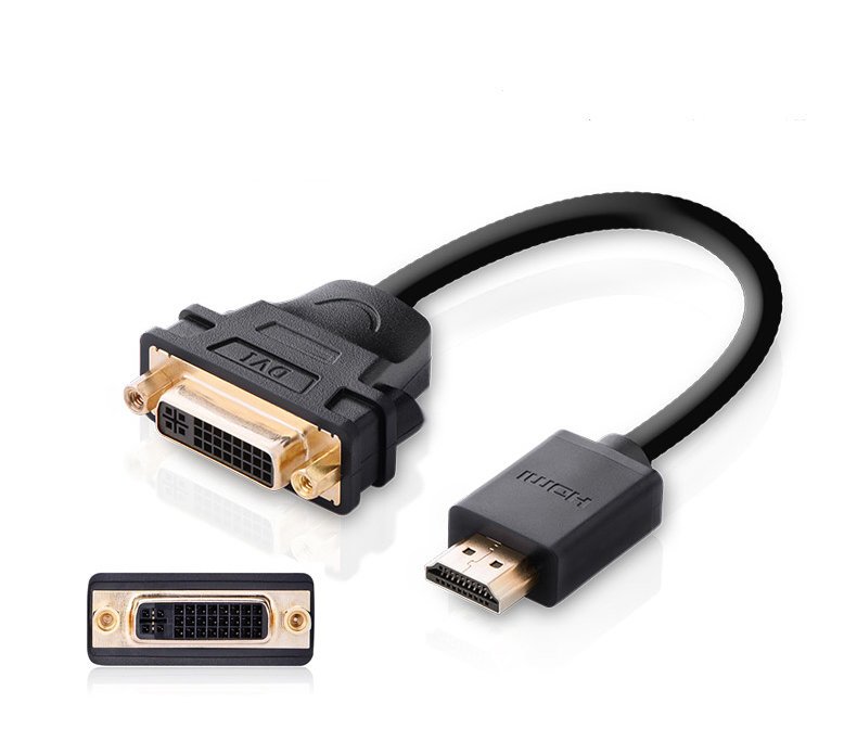 Adapterio Kabelis Dvi Moteris - Hdmi Vyras 22 Cm Juodas