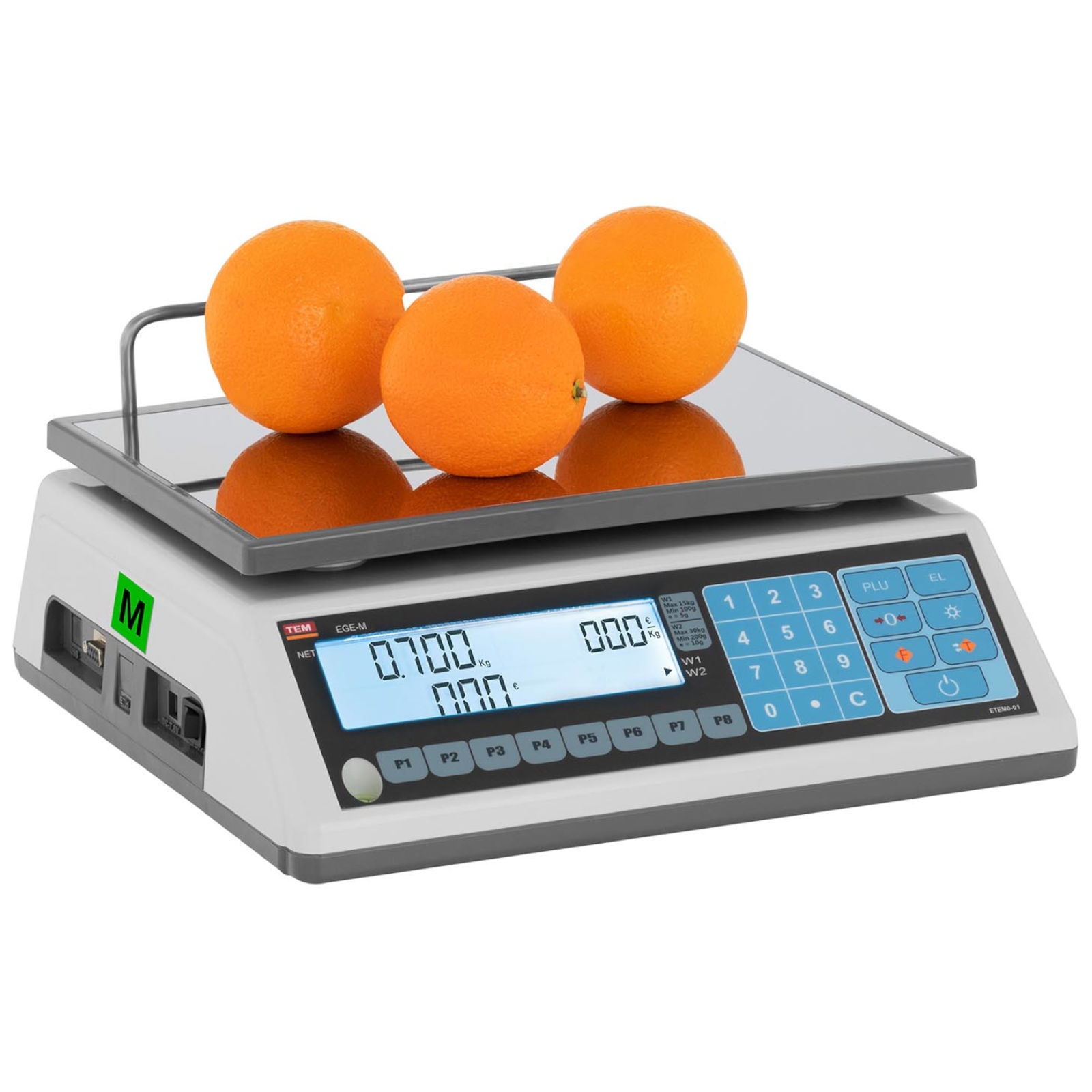 Komercinės Svarstyklės 30 Kg / 10 G Lcd M Legalizacija