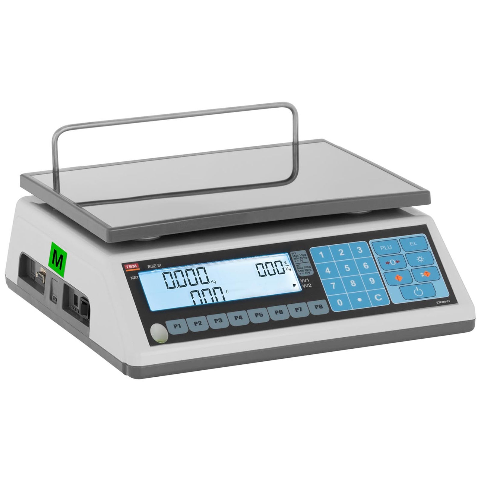 Komercinės Svarstyklės 30 Kg / 10 G Lcd M Legalizacija