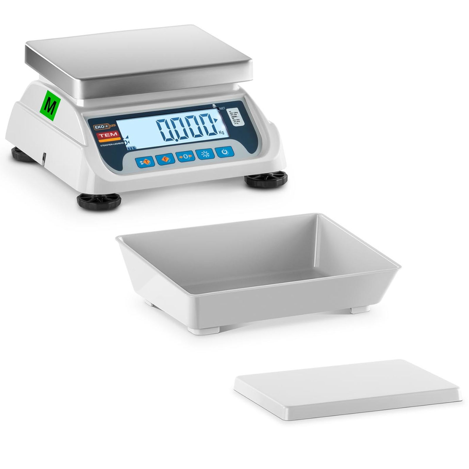 Stalo Svarstyklės 2 Platformos Rs232 Sąsaja 3 Kg / 1 G Lcd M Legalizacija