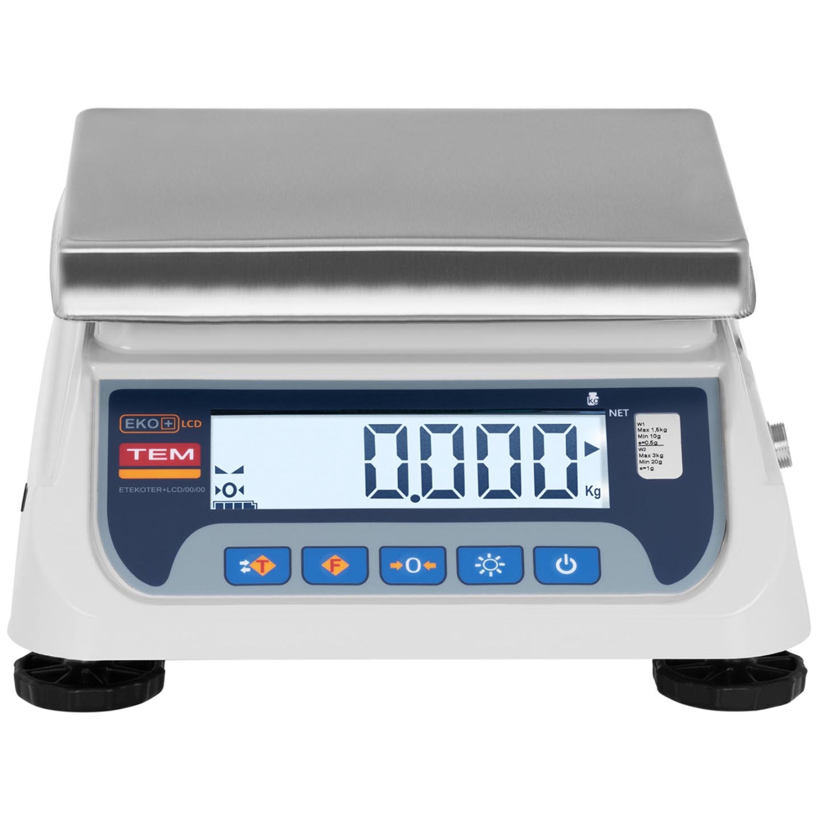 Stalo Svarstyklės 2 Platformos Rs232 Sąsaja 3 Kg / 1 G Lcd M Legalizacija