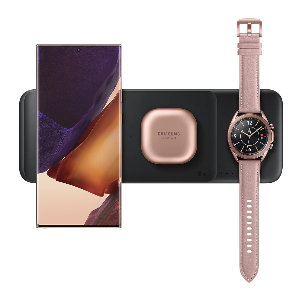 Trio įkrovimo Stotelė "galaxy Watch" Laikrodžiams Tws + Usb-c Kabelis, Juoda