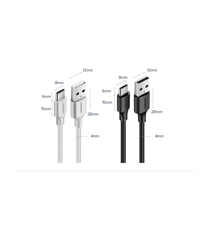Kabelis Usb - Usb-c 2a 2 M Juodas