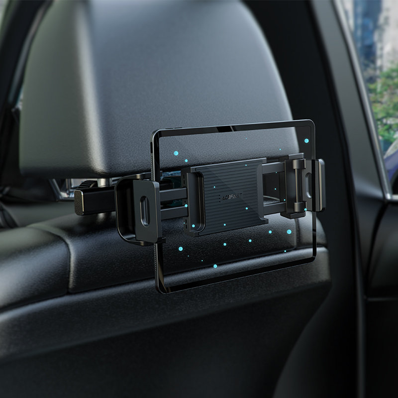 Automobilio Galvos Atlošo Laikiklis Telefonui Ir Planšetiniam Kompiuteriui 135-230 Mm Pločio Juodas