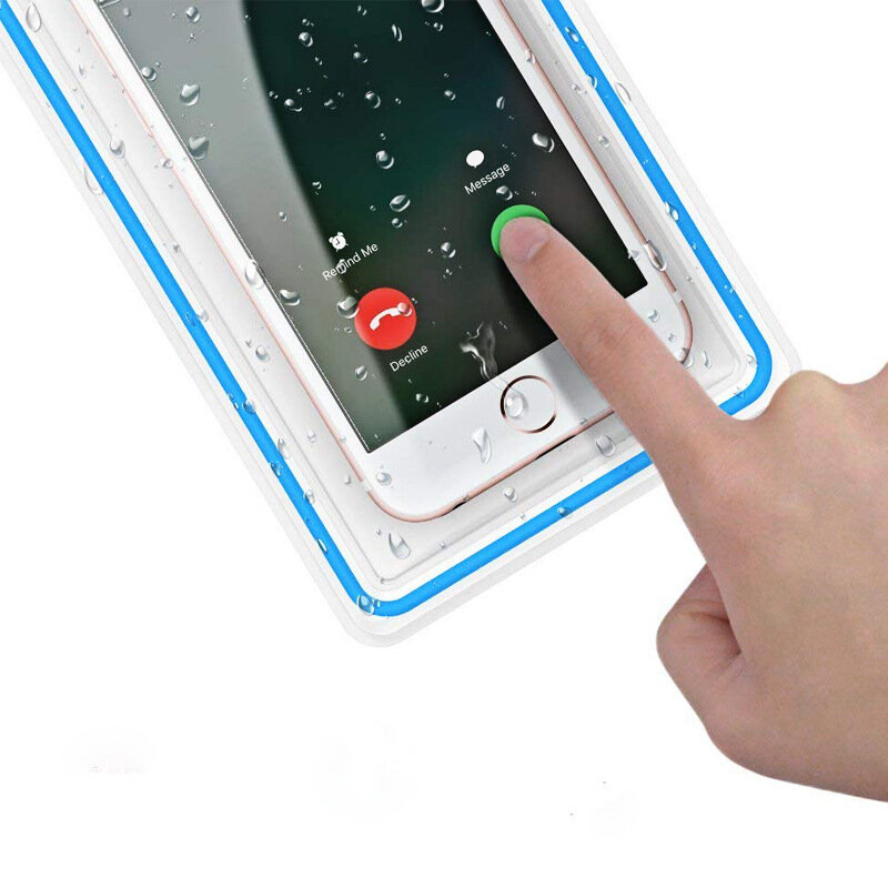 Pvc Vandeniui Atsparus Telefono Dėklas Su Dirželiu Lauke - Oranžinis