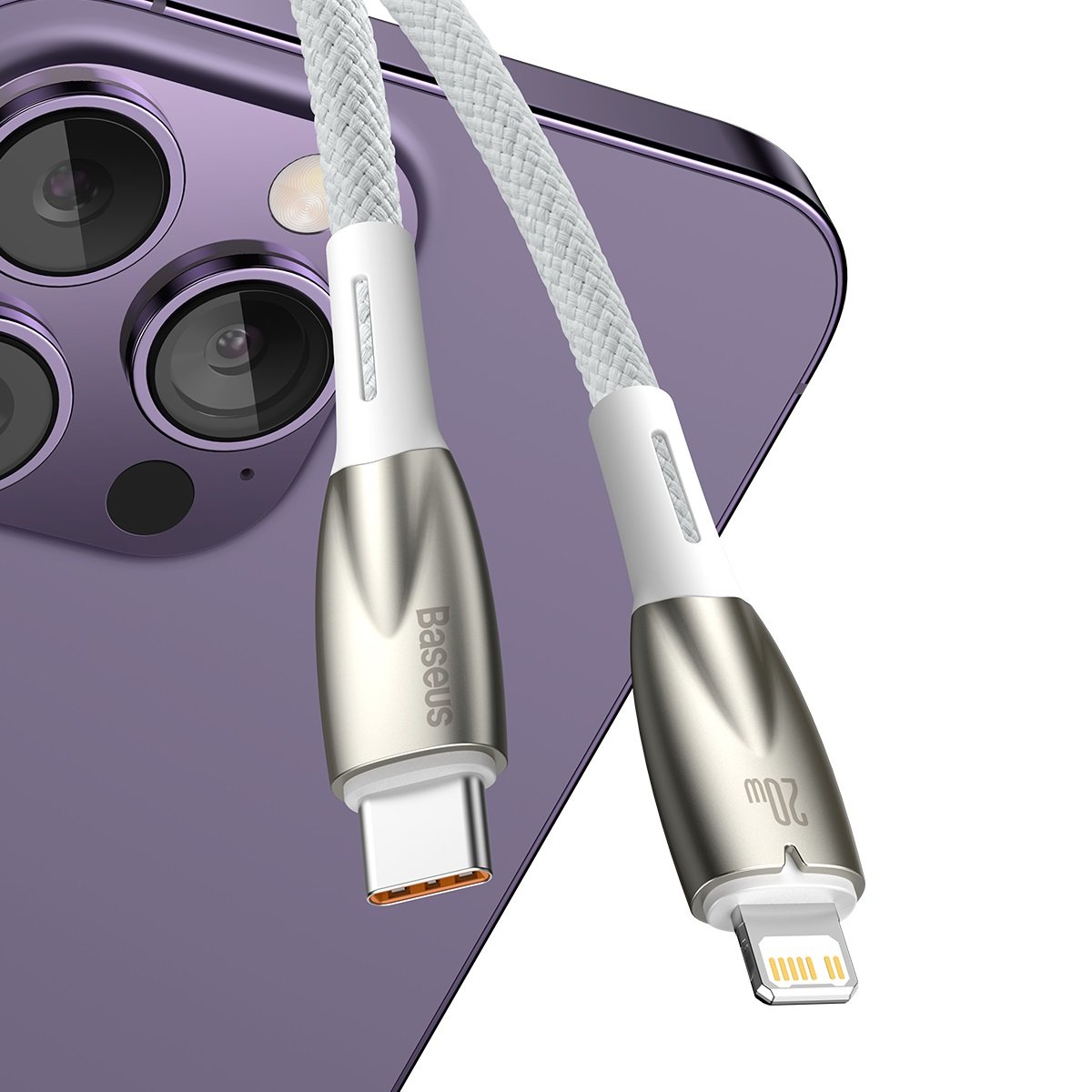 Greitasis įkrovimo Kabelis "iphone" Usb-c - "lightning" 480mb/s Pd 20w 1 M Baltas