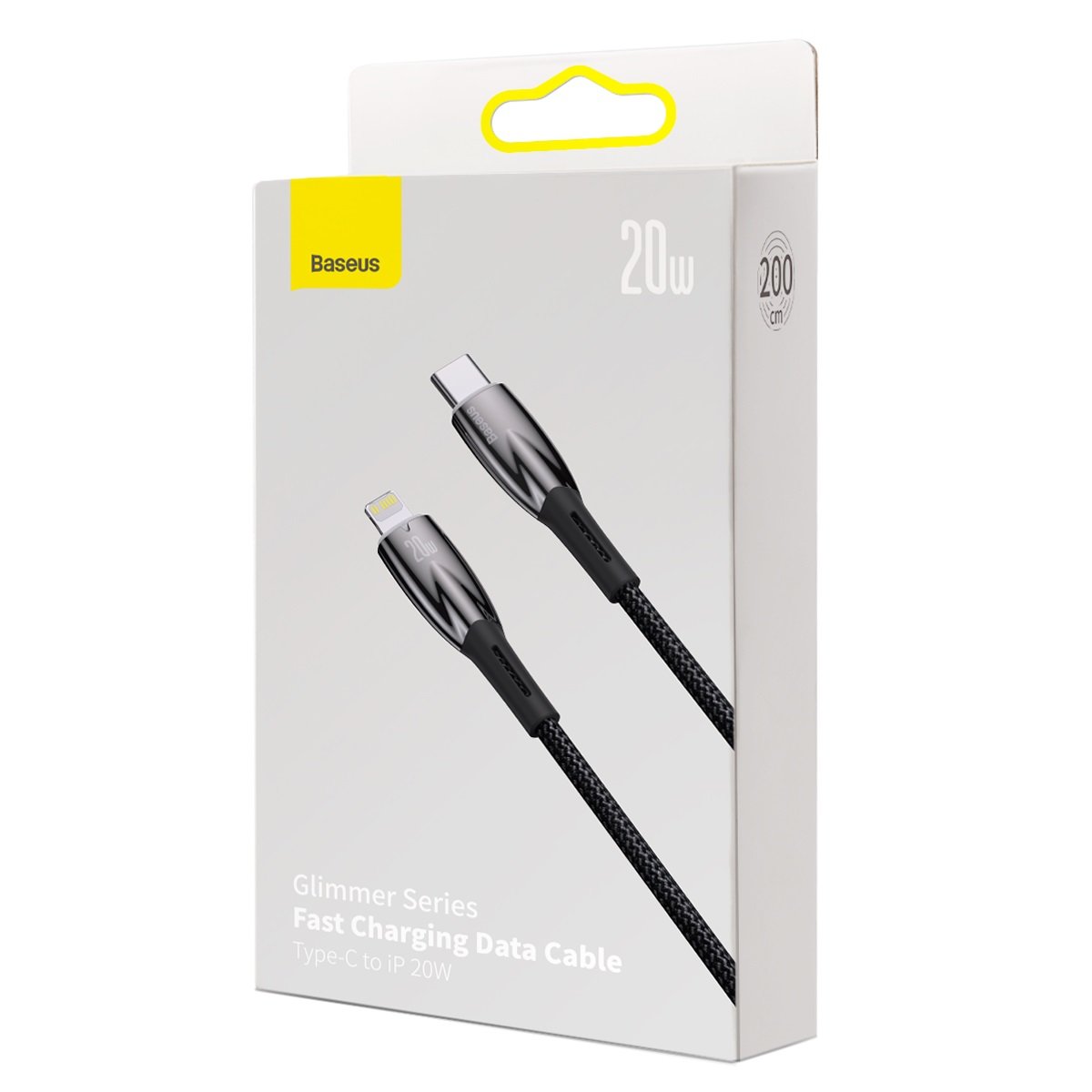 Greitasis įkrovimo Kabelis "iphone" Usb-c - "lightning" 480mb/s Pd 20w 2 M Juodas