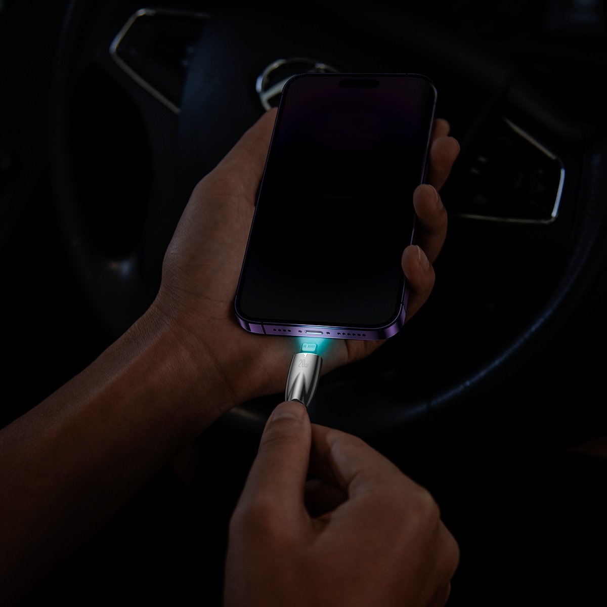 Greitasis įkrovimo Kabelis "iphone" Usb-c - "lightning" 480mb/s Pd 20w 2 M Juodas