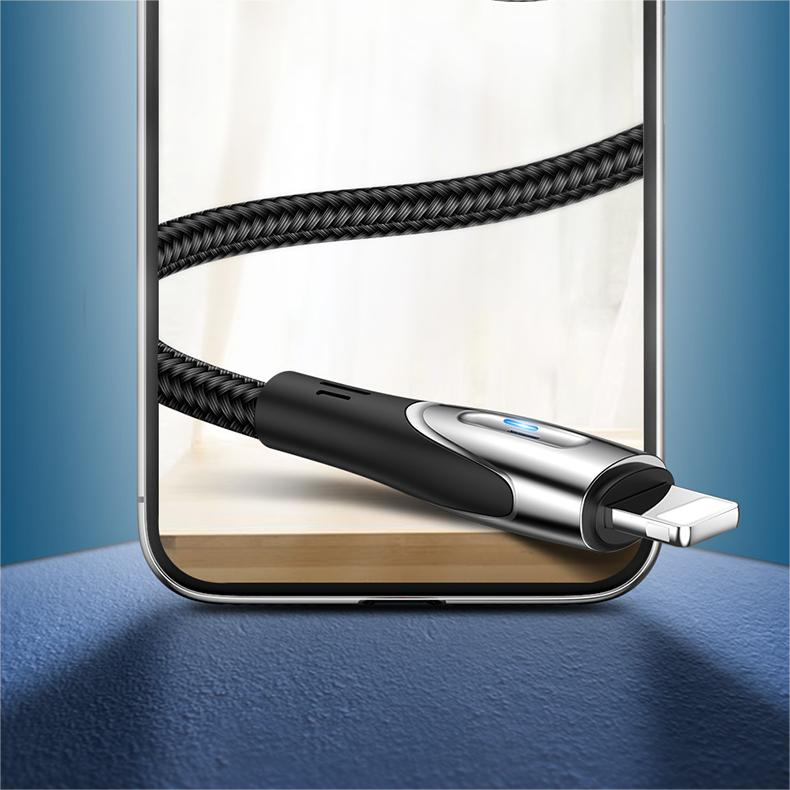 Greitojo įkrovimo Laidas "iphone" Usb-a - "lightning Sharp Series" 1,2 M Juodas
