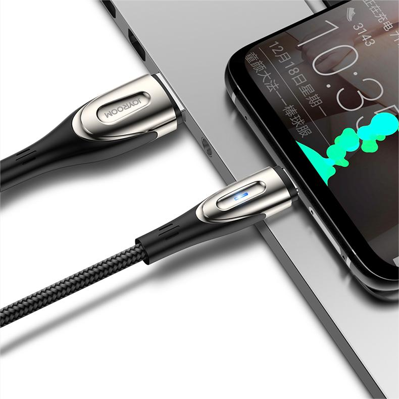 Greitojo įkrovimo Laidas "iphone" Usb-a - "lightning Sharp Series" 1,2 M Juodas