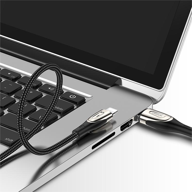 Greitojo įkrovimo Laidas "iphone" Usb-a - "lightning Sharp Series" 1,2 M Juodas