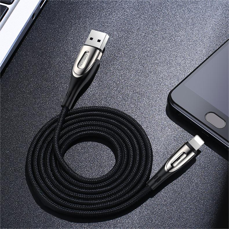 Greitojo įkrovimo Laidas "iphone" Usb-a - "lightning Sharp Series" 1,2 M Juodas