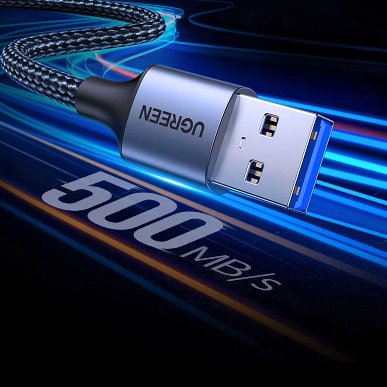 Patvarus Usb 3.0 5gb/s Kabelio Ilgintuvas 1 M Pilkos Spalvos