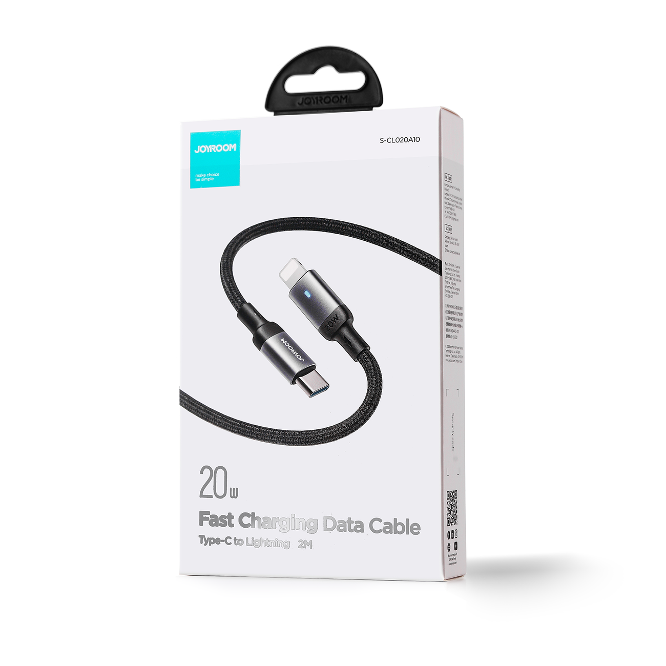Kabelis "iphone" Usb-c - "lightning" A10 Serijos 20w 1,2 M Juodas