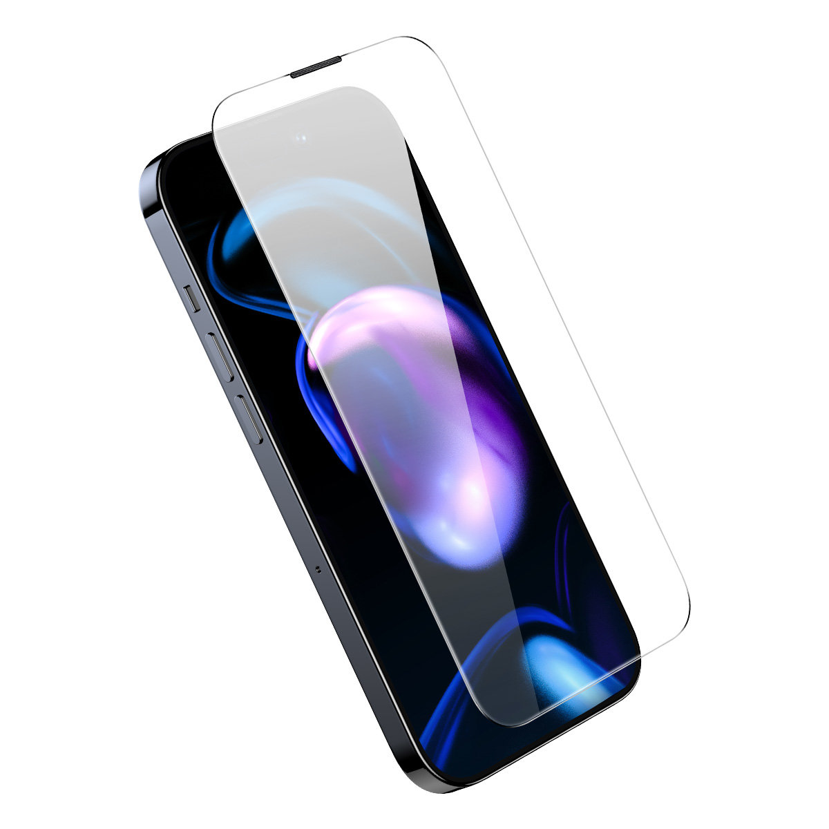 2x Grūdintas Stiklas "iphone 14 Pro" Visam Ekranui Su 0,3 Mm Garsiakalbio Dangteliu