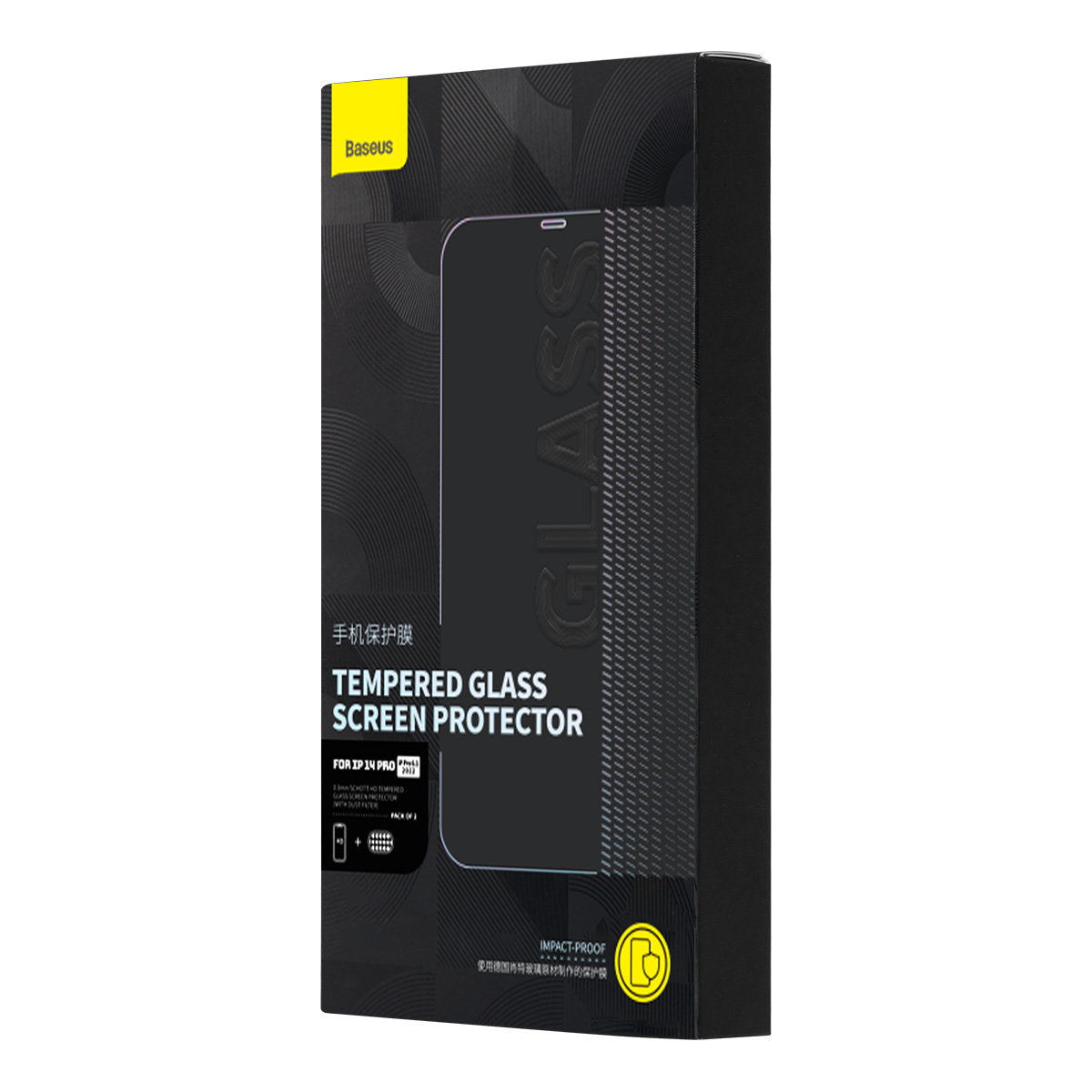 2x Grūdintas Stiklas "iphone 14 Pro" Visam Ekranui Su 0,3 Mm Garsiakalbio Dangteliu