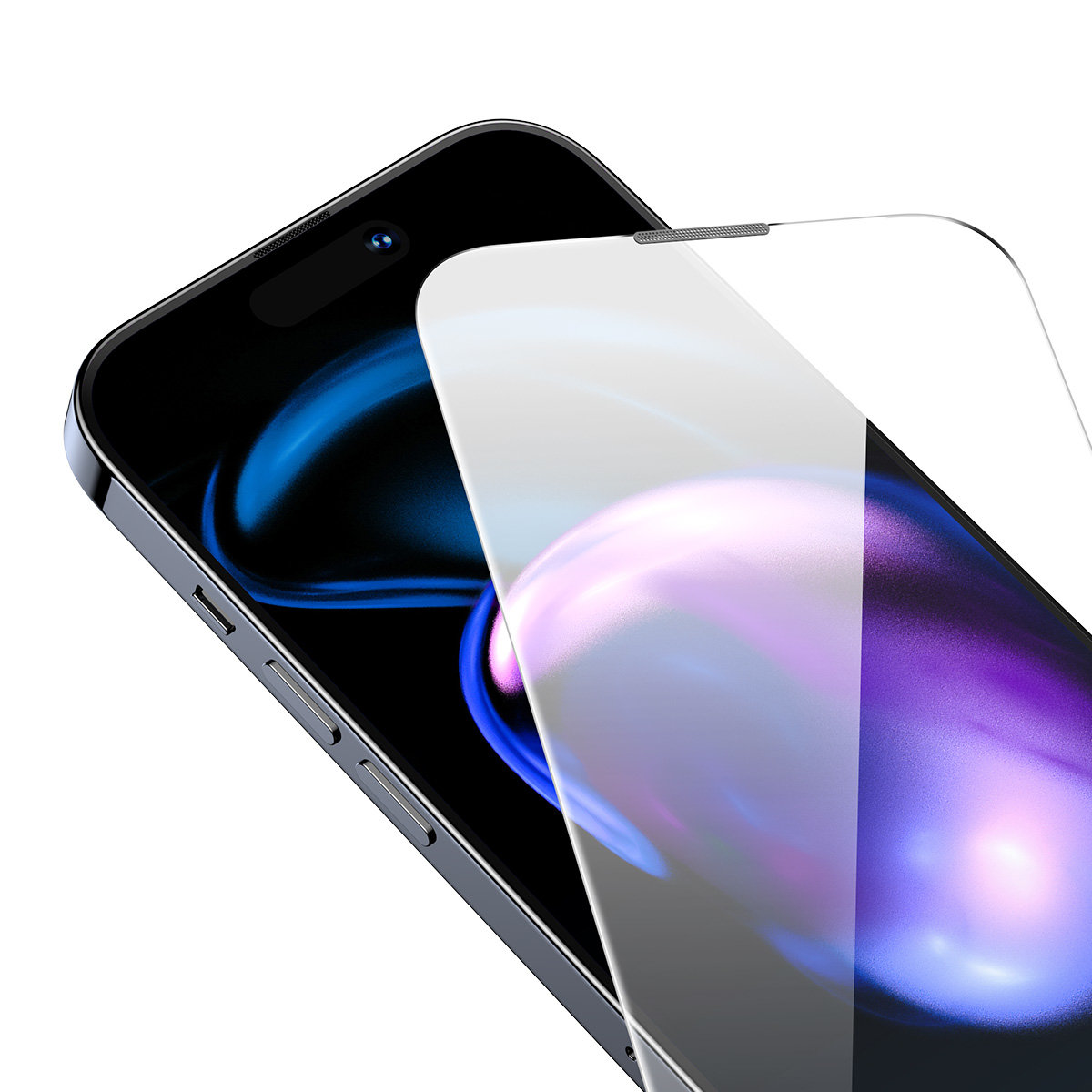 Grūdintas Stiklas "iphone 14 Pro" Visam Ekranui Su 0,3 Mm Garsiakalbio Dangteliu