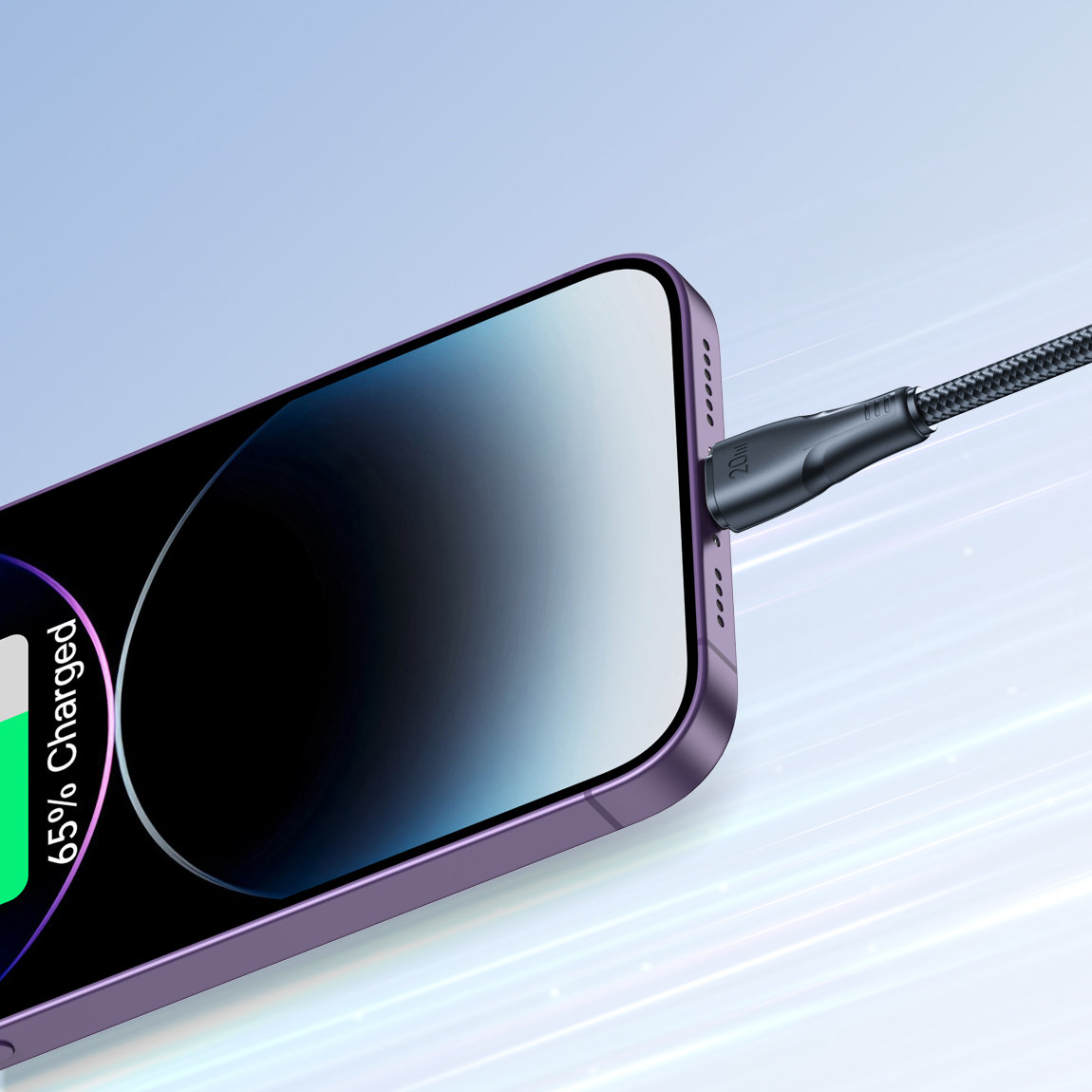 "surpass" Serijos Usb-c - "lightning" 20w "iphone" Kabelis 0,25 M Juodas
