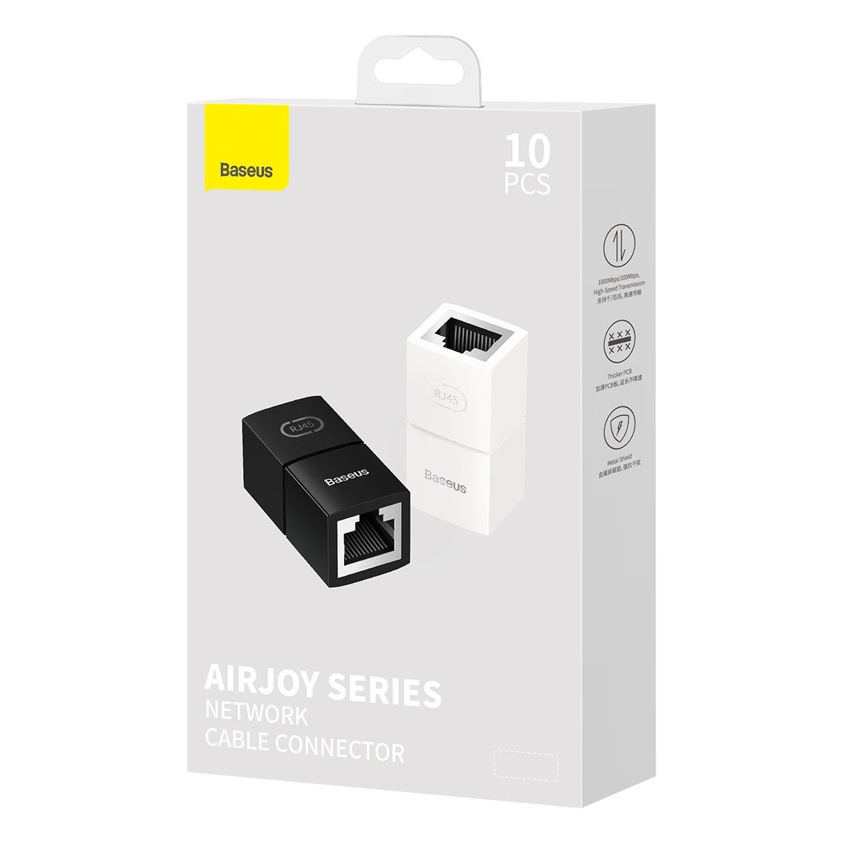 Ethernet Tinklo Kabelio Jungtis Rj45 Juoda Kit 10vnt.