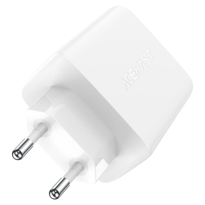 Gan 2x Usb-c Usb-a Pps Pd Qc4+ 65w Greitasis įkroviklis Baltos Spalvos