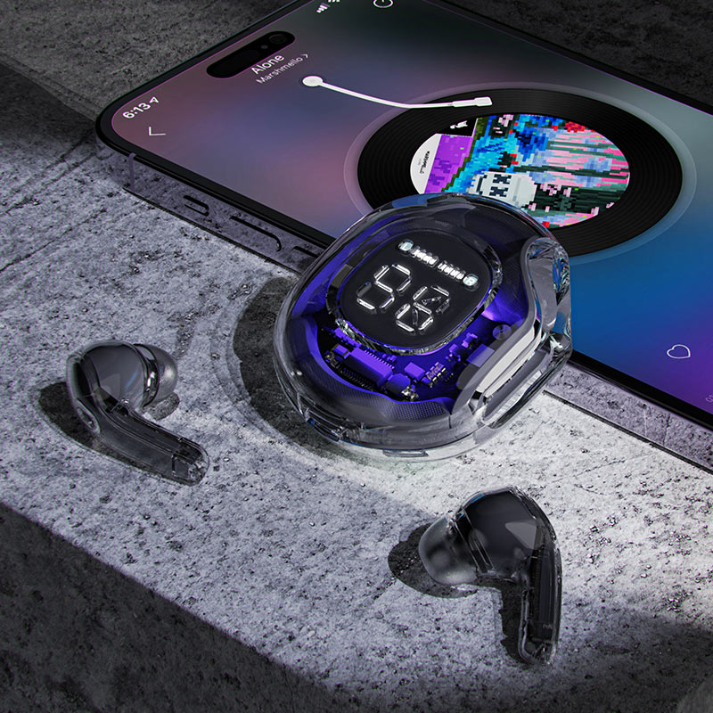 Belaidės Ausinės Su Dėklu T8 Bluetooth Tws Juodos Spalvos