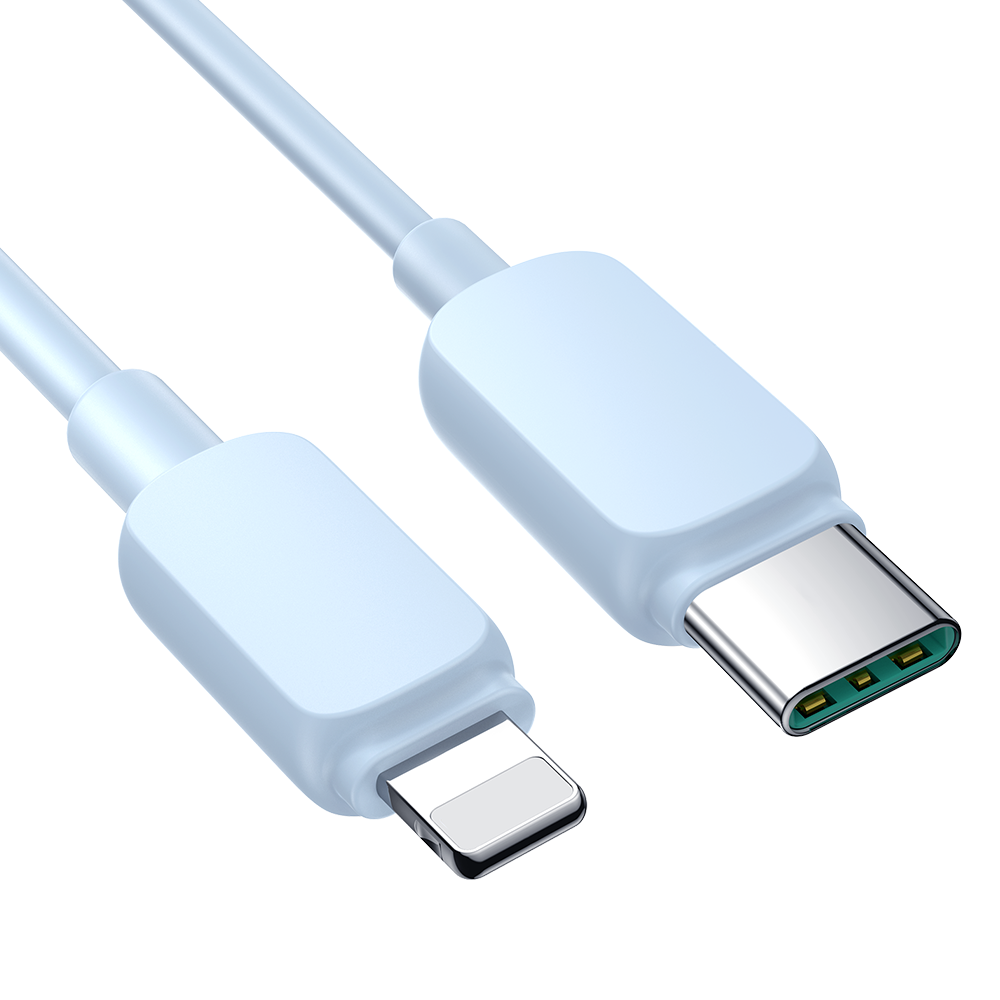 Kabelis "iphone" Usb-c - "lightning" 20w 1,2 M Mėlynas