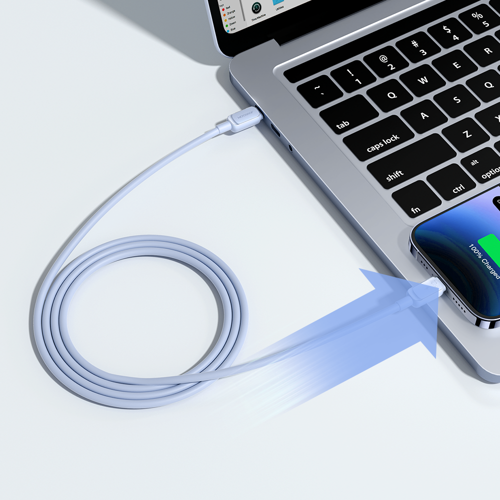 Kabelis "iphone" Usb-c - "lightning" 20w 1,2 M Mėlynas