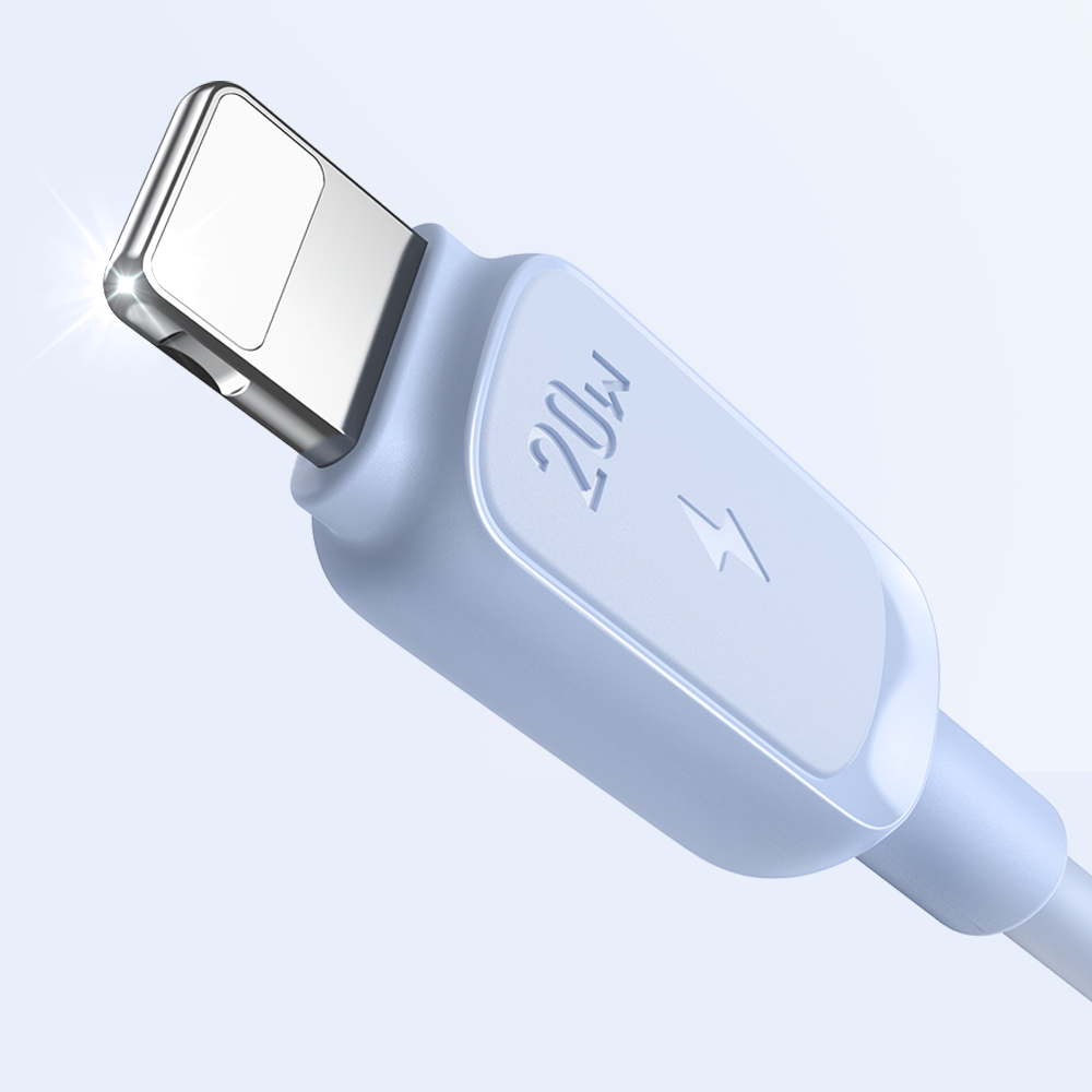 Kabelis "iphone" Usb-c - "lightning" 20w 1,2 M Mėlynas