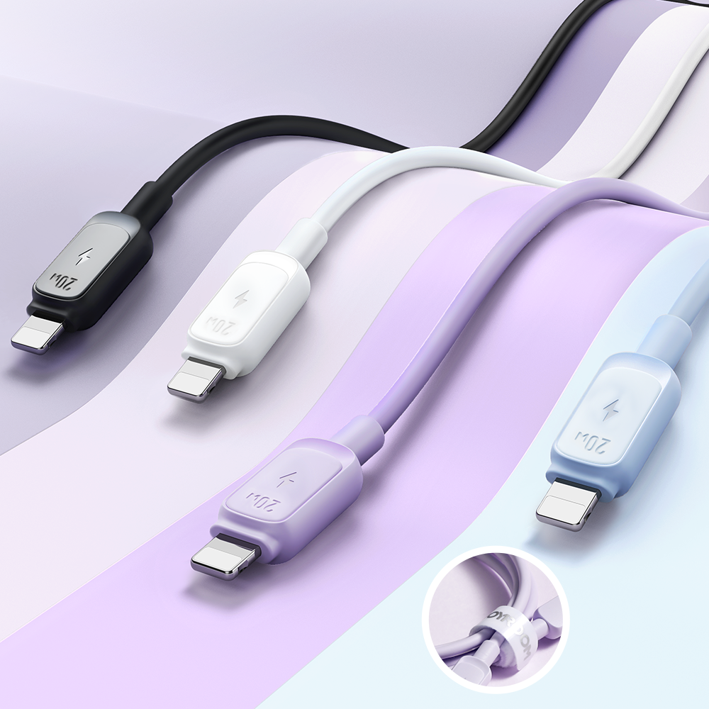 Kabelis "iphone" Usb-c - "lightning" 20w 1,2 M Mėlynas